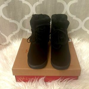 Style &co suede uppers black zijune size 8